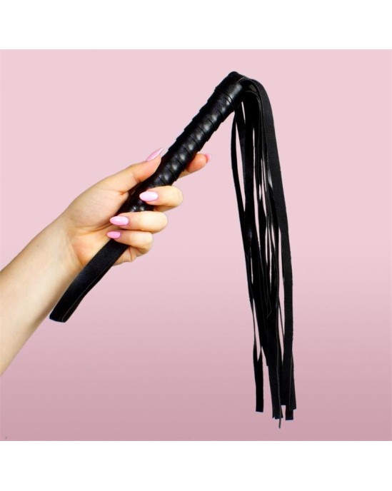 Secret Play Leather Whip 45 cm Black