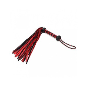 Bondage Play Pīta Flogger āda melni sarkana