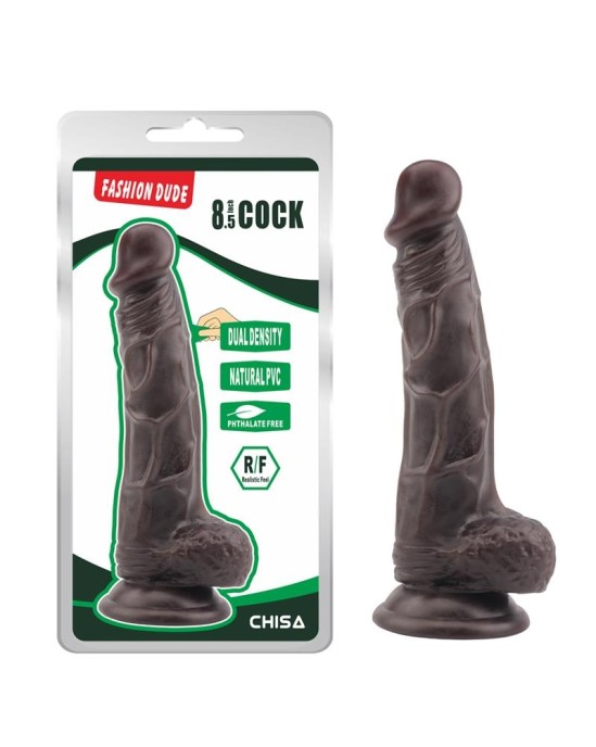 Chisa Dildo Dual Density Fashion Dude 21 x 4,1 cm brūns