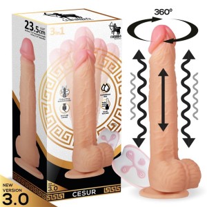 Centauro Cesur 3.0 Realistic Dildo Vibrating, Wavy, 360? and Up-and-Down Movement Remote Control USB