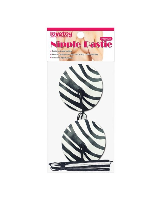 Lovetoy Nipple Covers Reusable Zebra