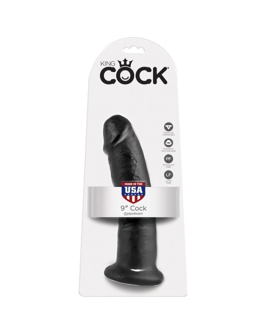 King Cock ПЕТУХ 9 ДЮЙМОВ, ЧЕРНЫЙ, 22,9 СМ.