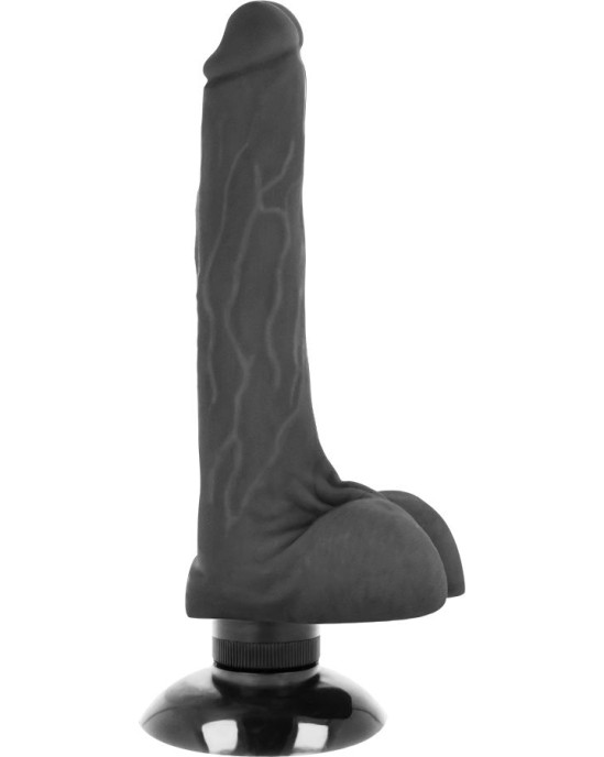 Basecock Reālistisks vibrators melns 18,5 CM