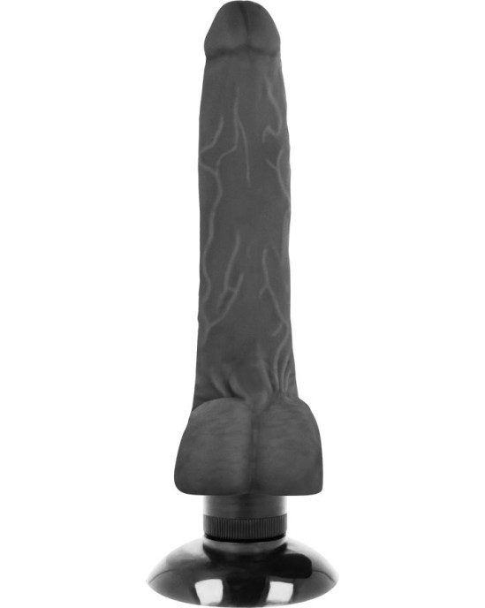 Basecock Reālistisks vibrators melns 18,5 CM