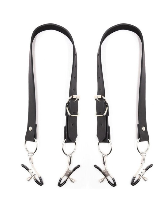 Ohmama Fetish CLITORIS CLAMPS WITH LEG STRAPS