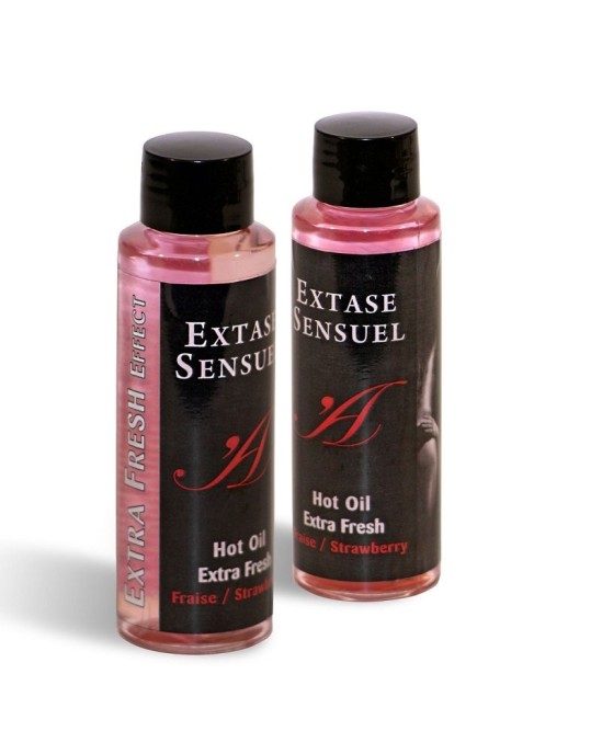 Extase Sensual EXTASE SENSUEL HOT OIL EXTRA FRESH STRAWBERRY 100ML