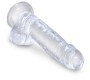 King Cock CLEAR - REALISTIC PENIS WITH BALLS 15.2 CM TRANSPARENT