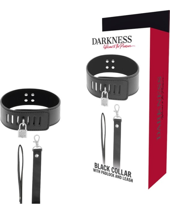 Darkness Bondage DARKNESS - BDSM COLLAR WITH BLACK LOCK