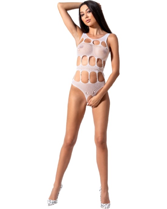 Passion Woman Bodystockings PASSION WOMAN BS083 TEDDY NET BODY WHITE, ONE SIZE