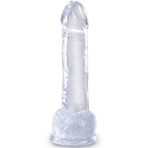 King Cock CLEAR - REALISTIC PENIS WITH BALLS 15.2 CM TRANSPARENT