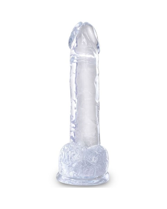 King Cock CLEAR - REALISTIC PENIS WITH BALLS 15.2 CM TRANSPARENT