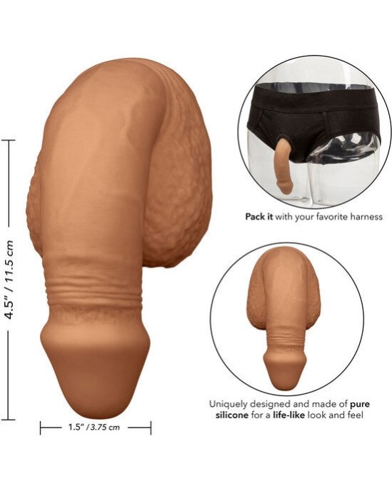 California Exotics CALEX SILICONE PACKING PENIS 12.75CM CARAMEL