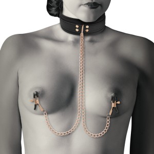 Coquette Fantasy COQUETTE CHIC DESIRE - FANTASY NIPPLE CLAMP NECKLACE WITH NEOPRENE LINING