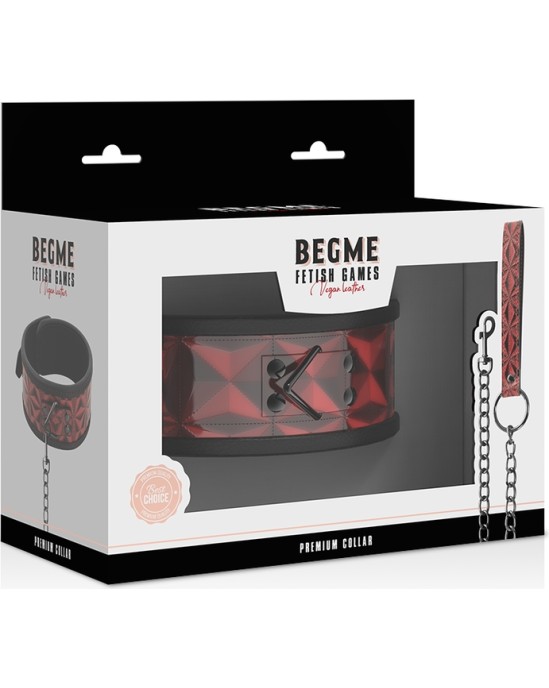 Begme Red Edition BEGME - RED EDITION PREMIUM VEGĀNA ĀDAS apkakle AR NEOPRĒNA ODERI