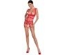 Passion Woman Bodystockings PASSION WOMAN BS089 RED BODYSTOCKING ONE SIZE