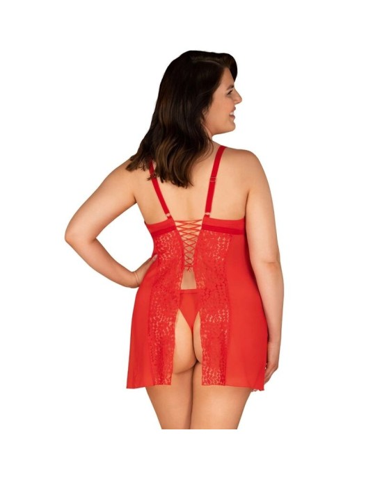 Obsessive Chemise OBSESSIVE - BLOSSMINA CHEMISE AND THONG 6XL/7XL