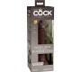 King Cock ELITE - REALISTIC SILICONE DILDO 17.8 CM BROWN