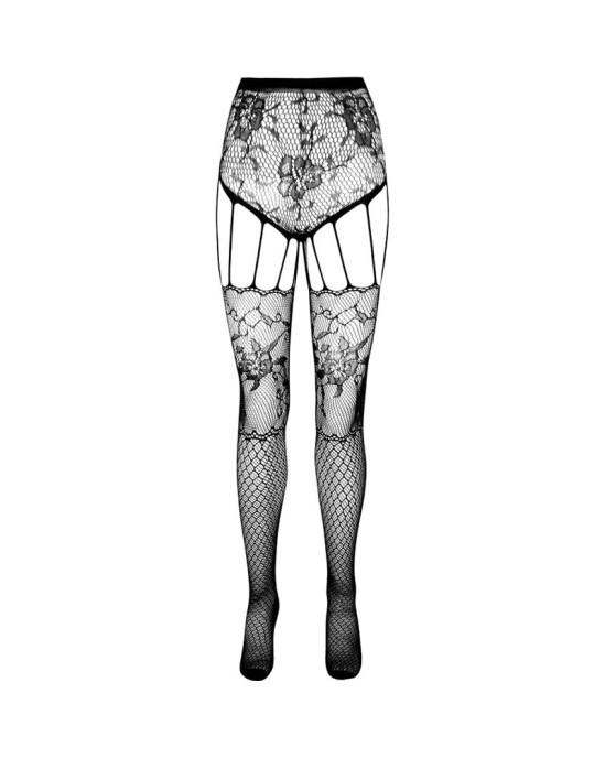 Passion Woman Garter & Stock PASSION - EKO KOLEKCIJA BODYSTOCKING ECO S004 BLACK