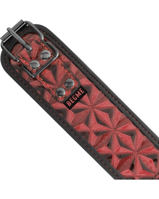 Begme Red Edition BEGME - RED EDITION PREMIUM VEGĀNA ĀDAS apkakle AR NEOPRĒNA ODERI