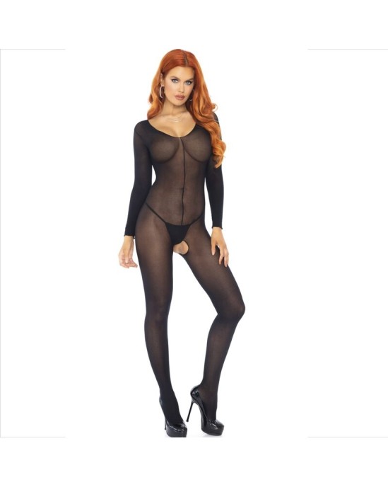 Leg Avenue Bodystockings LEG AVENUE - БОДИ-ЧУЛКИ С ДЛИННЫМ РУКАВОМ, ЧЕРНЫЕ