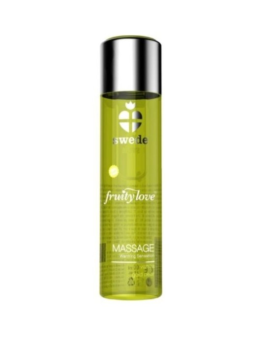 Swede FRUITY LOVE WARMING EFFECT MASSAGE OIL VANILLA AND GOLD PEAR 60 ML.