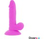 Diversia ELASTĪGS Vibrējošs Dildo 17 CM - violets