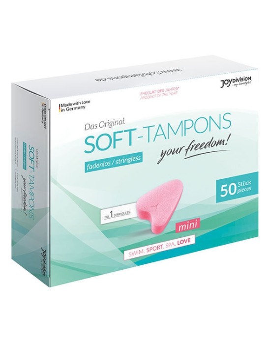 Joydivision Soft-Tampons ORIĢINĀLIE SOFT-TAMPONS MINI X 50 VIENĪBAS