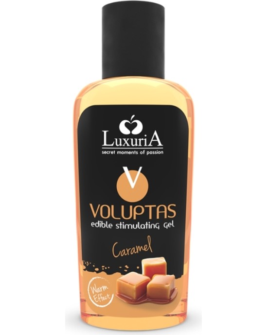 Intimateline Luxuria LUXURIA VOLUPTAS PĀRTIKAS MASĀŽAS GELS SILDOŠS EFEKTS - KARAMELE 100 ML