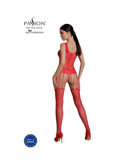 Passion Woman Bodystockings PASSION - ECO COLLECTION BODYSTOCKING ECO BS001 RED