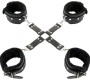 Darkness Bondage DARKNESS - LEATHER HANDCUFFS FOR FOOT AND HANDS BLACK