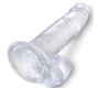 King Cock CLEAR - REALISTIC PENIS WITH BALLS 15.2 CM TRANSPARENT