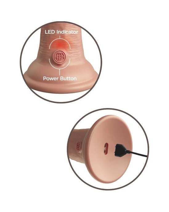 King Cock ELITE - РЕАЛИСТИЧЕСКИЙ ДИЛДО ВИБРАЦИОННЫЙ И СИЛИКОНОВЫЙ 20,3 СМ