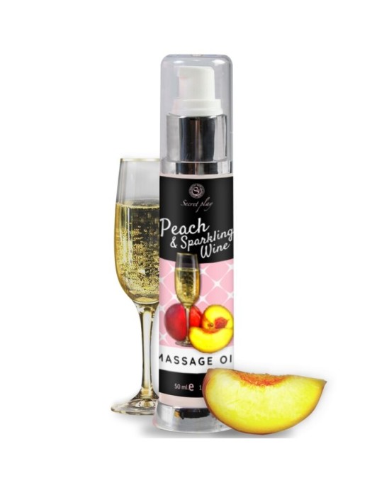 Secretplay Cosmetic SECRETPLAY - PEACH & dzirkstošā Vīna MASĀŽAS EĻĻA 50 ML