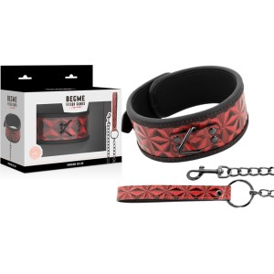 Begme Red Edition BEGME - RED EDITION PREMIUM VEGĀNA ĀDAS apkakle AR NEOPRĒNA ODERI