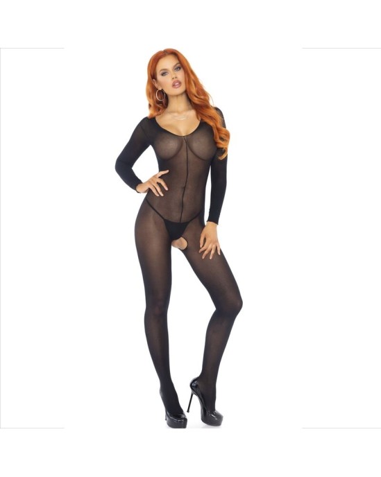 Leg Avenue Bodystockings LEG AVENUE - БОДИ-ЧУЛКИ С ДЛИННЫМ РУКАВОМ, ЧЕРНЫЕ