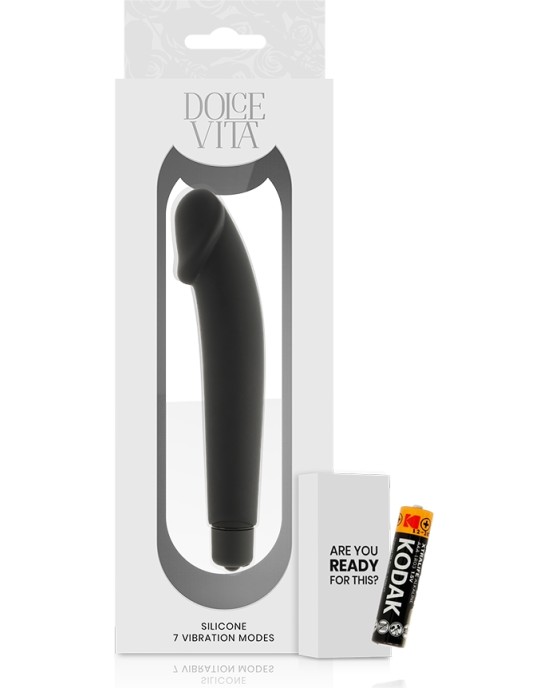 Dolce Vita Stimulējošs vibrators melns