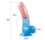 Lovetoy Dildo Dazzle Studs 8 Pink and Blue