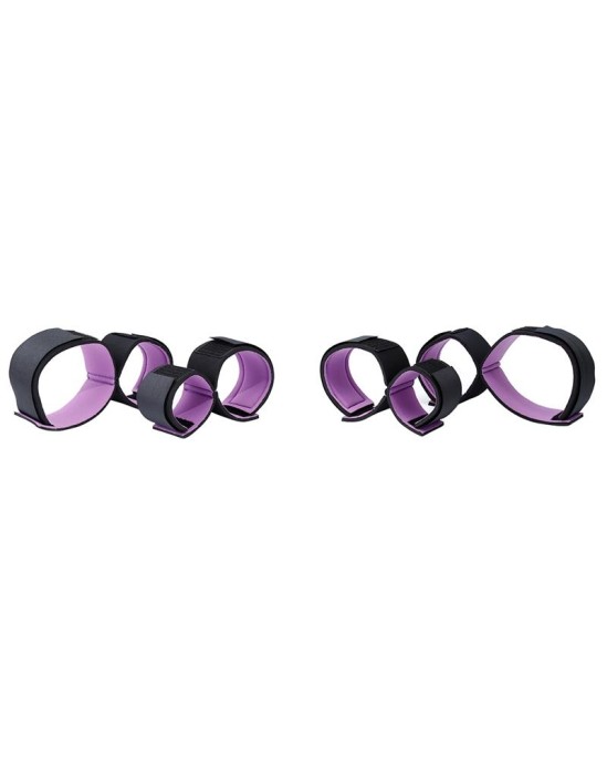 Latetobed Bdsm Line Ierobežojumu komplekts ar roku dzelžiem un Regulējami potīšu dzelži