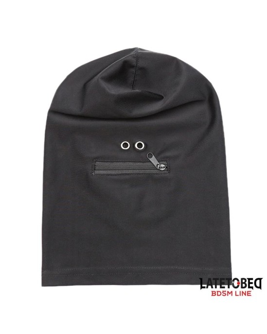 Latetobed Bdsm Line Full Cover Hood with Zipper in the Mouth