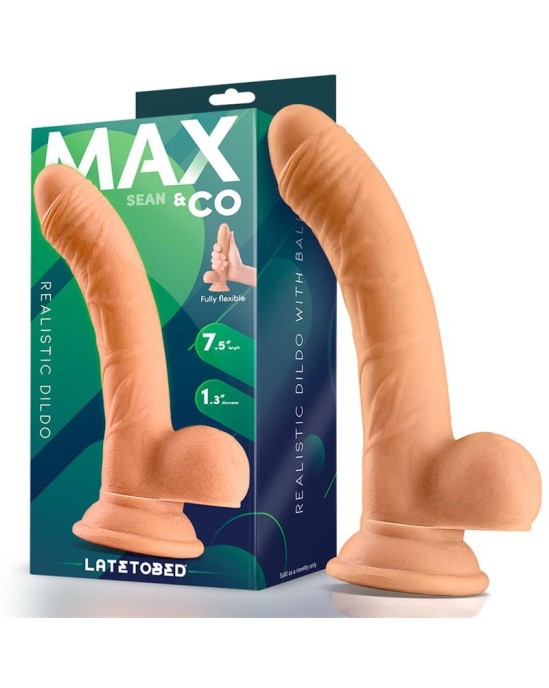 Max & Co Šons Realistic Dildowith Sēklinieki 7.5 miesa