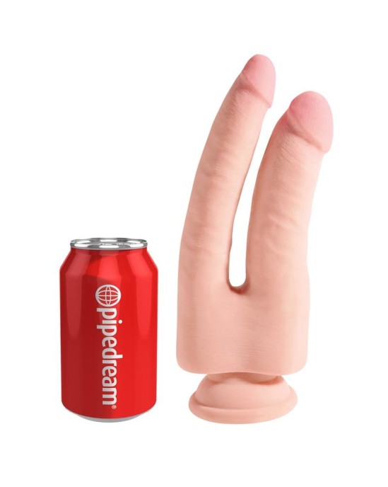 King Cock 3D Triple Density and Double Penetration Dildo Plus 9.5 Flesh