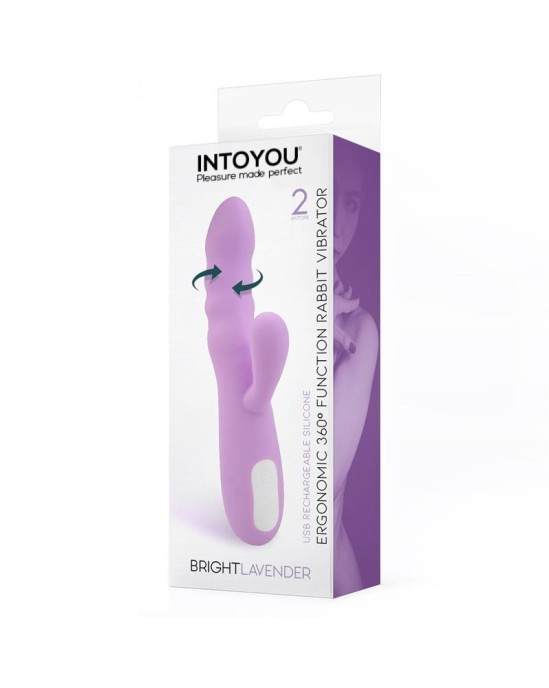 Intoyou Brightlavender Vibe un Rotator Double Motor 360 USB silikons