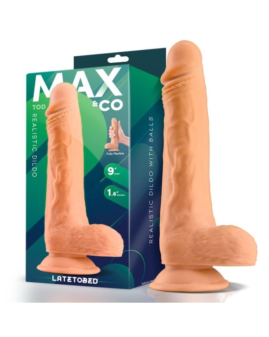 Max & Co Tod Realistic Dildo with Testicles 9 Flesh