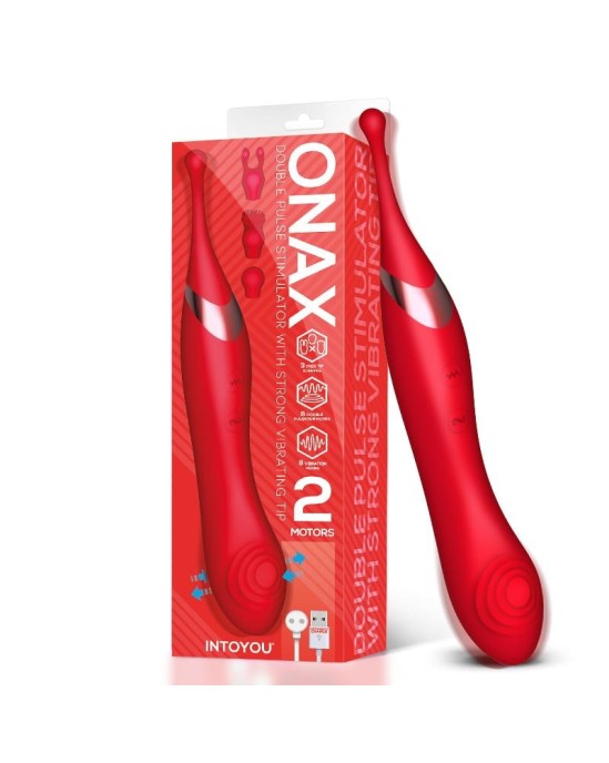 Intoyou Onax dubultā impulsa stimulators ar vibrācijas galu USB