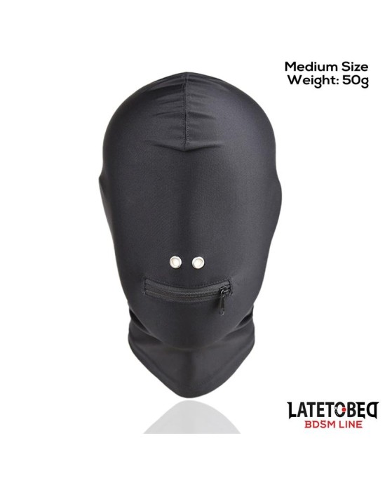 Latetobed Bdsm Line Full Cover Hood with Zipper in the Mouth