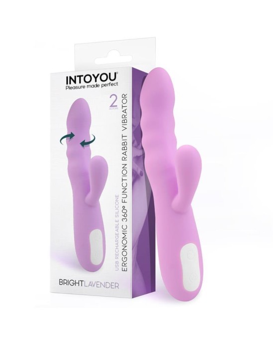 Intoyou Brightlavender Vibe and Rotator Double Motor 360? USB Silicone