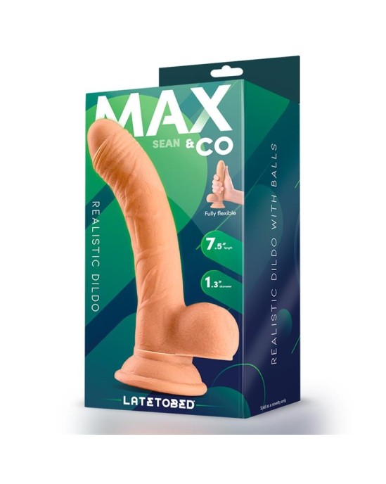 Max & Co Šons Realistic Dildowith Sēklinieki 7.5 miesa