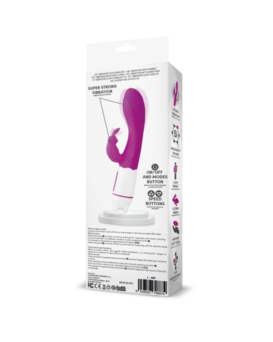 Latetobed Tonny USB Vibrator G Spot 36 Functions Silicone Purple