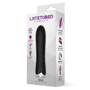 Latetobed Bilie Easy Quick Vibrating Bullet Silikona melns