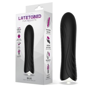 Latetobed Bilie Easy Quick Vibrating Bullet Silikona melns